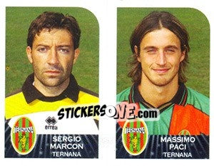 Sticker Sergio Marcon / Massimo Paci - Calciatori 2002-2003 - Panini