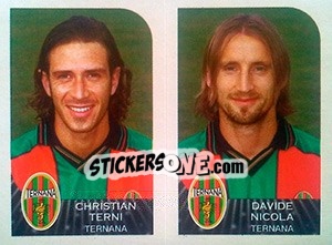 Sticker Christian Terni / Davide Nicola - Calciatori 2002-2003 n. 580 - Panini