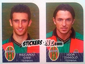 Sticker Riccardo Gissi / Igor Zaniolo - Calciatori 2002-2003 n. 585 - Panini