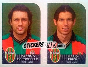 Sticker Massimo Borgobello / Mario Frick - Calciatori 2002-2003 n. 586 - Panini