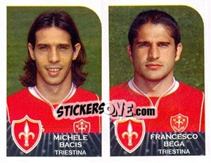 Sticker Michele Bacis / Francesco Bega - Calciatori 2002-2003 - Panini