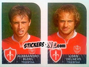 Sticker Alessandro Budel / Loris Del Nevo - Calciatori 2002-2003 n. 592 - Panini