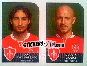 Sticker Dino Fava Passaro / Nicola Zanini - Calciatori 2002-2003 n. 595 - Panini