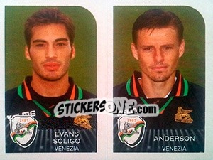 Sticker Evans Soligo / Anderson - Calciatori 2002-2003 - Panini