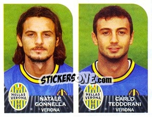 Sticker Natale Gonnella / Carlo Teodorani - Calciatori 2002-2003 n. 605 - Panini