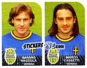 Sticker Sandro Mazzola / Marco Cassetti - Calciatori 2002-2003 n. 609 - Panini