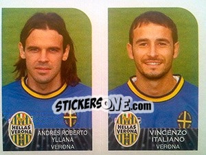 Sticker Andrés Roberto Yllana / Vincenzo Italiano - Calciatori 2002-2003 n. 610 - Panini