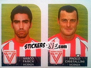 Sticker Vasco Faisca / Paolo Cristallini - Calciatori 2002-2003 n. 615 - Panini