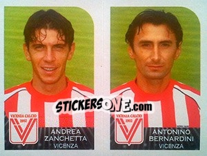 Sticker Andrea Zanchetta / Antonino Bernardini - Calciatori 2002-2003 - Panini