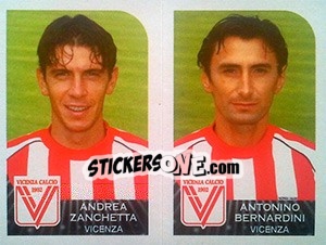 Sticker Andrea Zanchetta / Antonino Bernardini - Calciatori 2002-2003 n. 617 - Panini