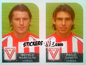 Sticker Michele Marcolini / Paolo Zanetti - Calciatori 2002-2003 - Panini