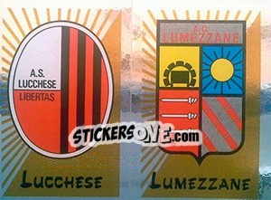 Figurina Scudetto Lucchese / Lumezzane - Calciatori 2002-2003 - Panini