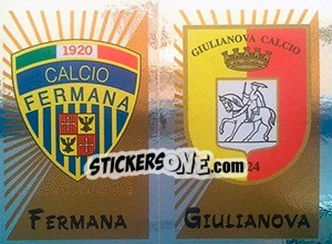 Sticker Scudetto Fermana / Giulianova - Calciatori 2002-2003 n. 654 - Panini