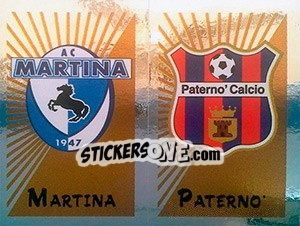 Cromo Scudetto Martina / Paternò - Calciatori 2002-2003 - Panini