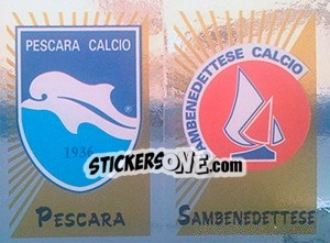 Cromo Scudetto Pescara / Sambenedettese - Calciatori 2002-2003 - Panini