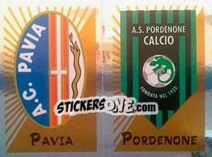 Sticker Scudetto Pavia / Pordenone - Calciatori 2002-2003 - Panini