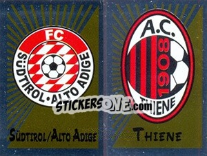 Sticker Scudetto Südtirol/Alto Adige / Thiene - Calciatori 2002-2003 n. 682 - Panini