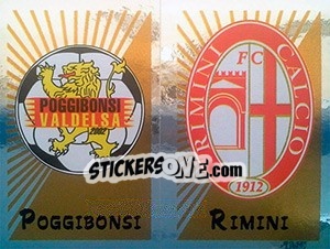 Sticker Scudetto Poggibonsi / Rimini - Calciatori 2002-2003 n. 690 - Panini