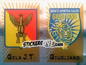 Sticker Scudetto Gela J. T. / Giugliano - Calciatori 2002-2003 n. 696 - Panini