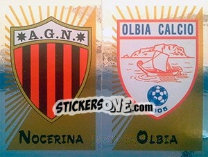 Sticker Scudetto Nocerina / Olbia - Calciatori 2002-2003 n. 699 - Panini