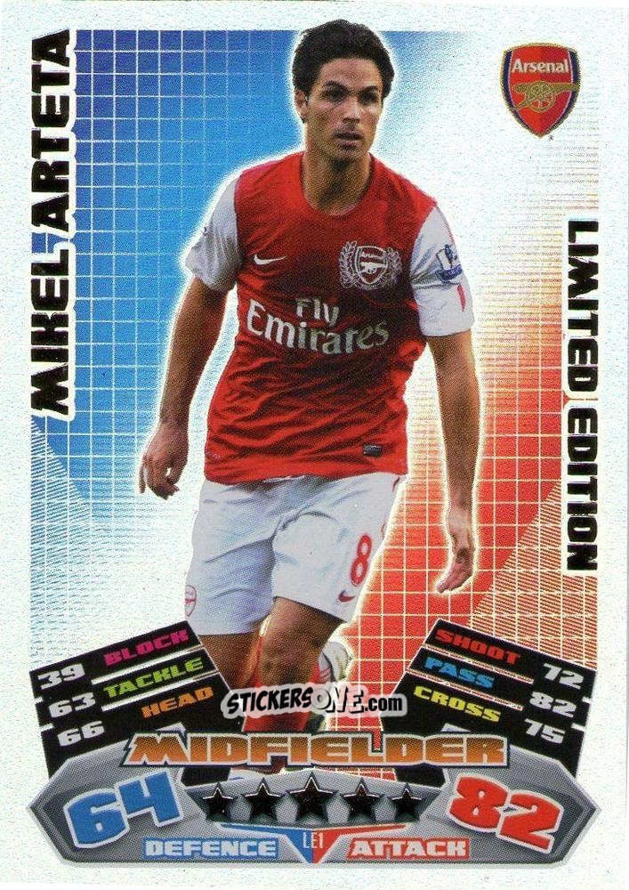 Cromo Mikel Arteta - English Premier League 2011-2012. Match Attax Extra n. LE-MA - Topps