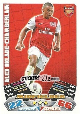 Sticker Alex Oxlade-Chamberlain - English Premier League 2011-2012. Match Attax Extra - Topps