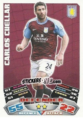 Sticker Carlos Cuellar - English Premier League 2011-2012. Match Attax Extra n. U8 - Topps