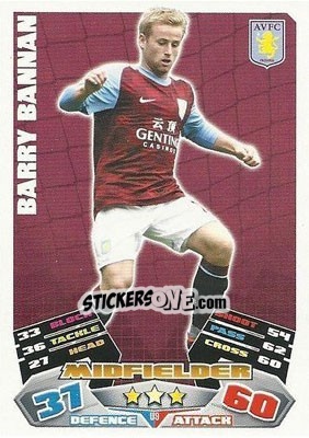 Cromo Barry Bannan - English Premier League 2011-2012. Match Attax Extra - Topps