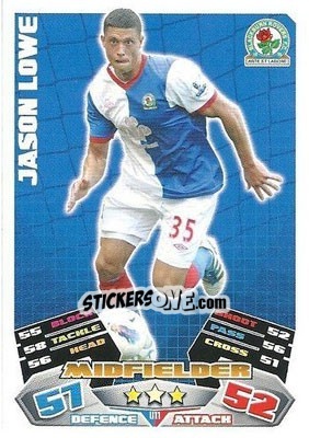 Sticker Jason Lowe - English Premier League 2011-2012. Match Attax Extra n. U11 - Topps