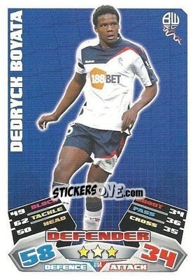 Sticker Dedryck Boyata - English Premier League 2011-2012. Match Attax Extra n. U14 - Topps
