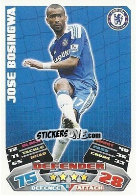 Figurina Jose Bosingwa - English Premier League 2011-2012. Match Attax Extra - Topps