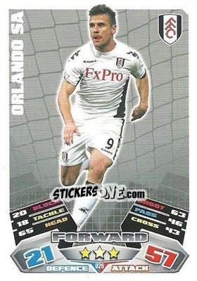 Sticker Orlando Sa - English Premier League 2011-2012. Match Attax Extra - Topps