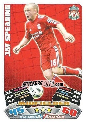 Sticker Jay Spearing - English Premier League 2011-2012. Match Attax Extra - Topps