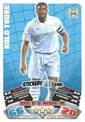 Sticker Kolo Toure - English Premier League 2011-2012. Match Attax Extra n. U31 - Topps