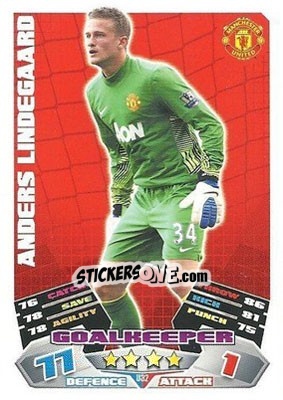 Sticker Anders Lindegaard - English Premier League 2011-2012. Match Attax Extra n. U32 - Topps