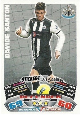 Sticker Davide Santon - English Premier League 2011-2012. Match Attax Extra - Topps