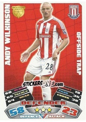 Sticker Andy Wilkinson - English Premier League 2011-2012. Match Attax Extra - Topps