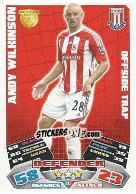 Sticker Andy Wilkinson - English Premier League 2011-2012. Match Attax Extra n. U47 - Topps