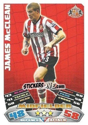 Figurina James McClean - English Premier League 2011-2012. Match Attax Extra - Topps