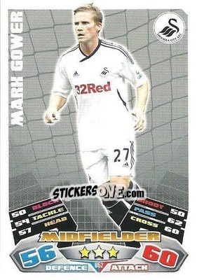 Sticker Mark Gower - English Premier League 2011-2012. Match Attax Extra n. U52 - Topps
