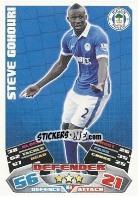 Sticker Steve Gohouri - English Premier League 2011-2012. Match Attax Extra n. U58 - Topps