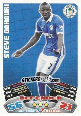 Cromo Steve Gohouri - English Premier League 2011-2012. Match Attax Extra - Topps