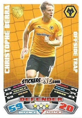 Sticker Christophe Berra - English Premier League 2011-2012. Match Attax Extra - Topps