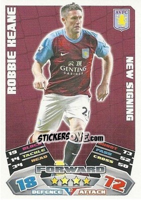 Sticker Robbie Keane - English Premier League 2011-2012. Match Attax Extra - Topps