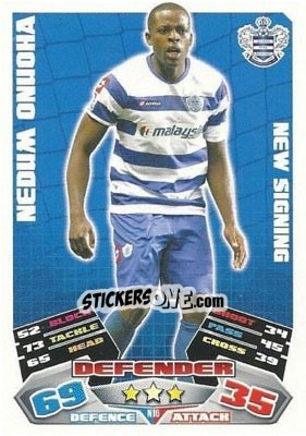 Sticker Nedum Onuoha - English Premier League 2011-2012. Match Attax Extra n. N16 - Topps