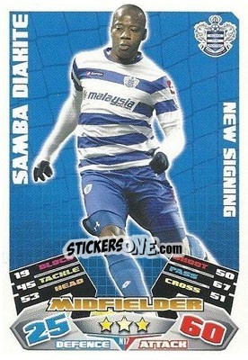 Figurina Samba Diakite - English Premier League 2011-2012. Match Attax Extra n. N17 - Topps