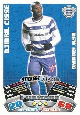 Sticker Djibril Cisse - English Premier League 2011-2012. Match Attax Extra - Topps