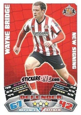 Sticker Wayne Bridge - English Premier League 2011-2012. Match Attax Extra n. N19 - Topps