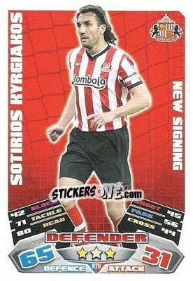 Sticker Sotirios Kyrgiakos - English Premier League 2011-2012. Match Attax Extra n. N20 - Topps