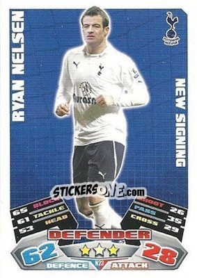 Sticker Ryan Nelsen - English Premier League 2011-2012. Match Attax Extra - Topps